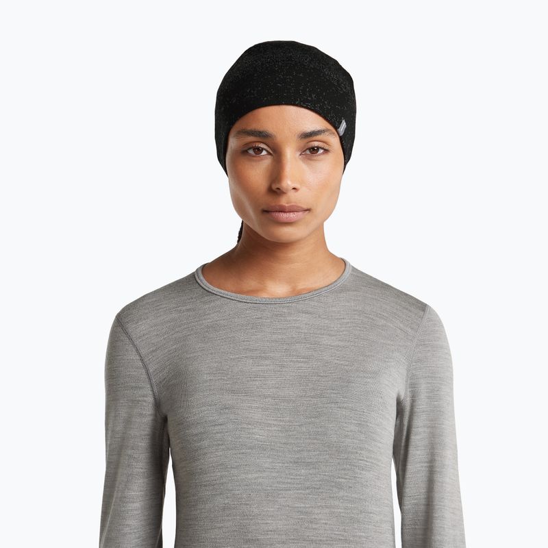Čepice icebreaker Merino 260 Oasis Vertex Reversible Beanie Chillwave black/obsidian 9