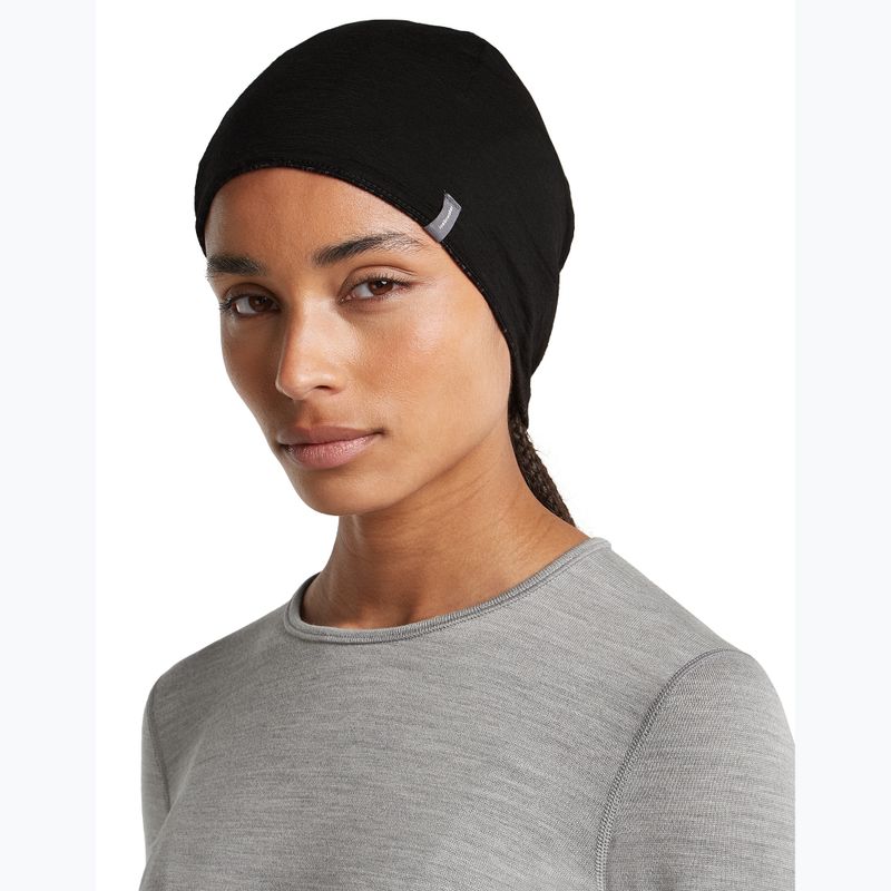 Čepice icebreaker Merino 260 Oasis Vertex Reversible Beanie Chillwave black/obsidian 10