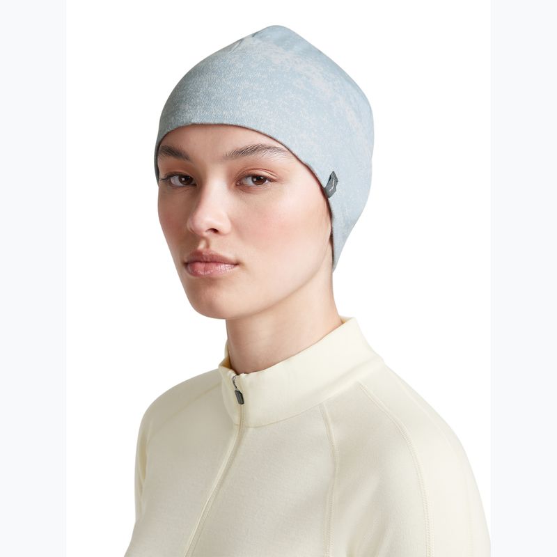 Čepice icebreaker Merino 260 Oasis Vertex Reversible Beanie Chillwave snow/zinc blue 9