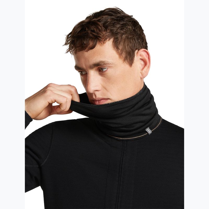 Nákrčník icebreaker Merino 260 Oasis Vertex Reversible Chute Chillwave black/obsidian 4