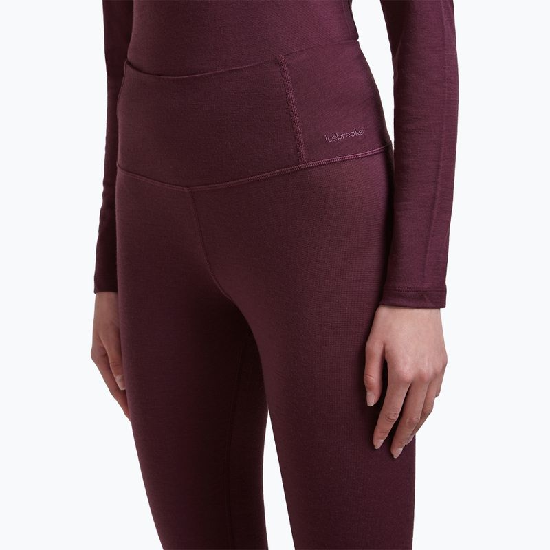 Dámské termo kalhoty Icebreaker Merino 200 Oasis High Rise Leggins dark berry 5