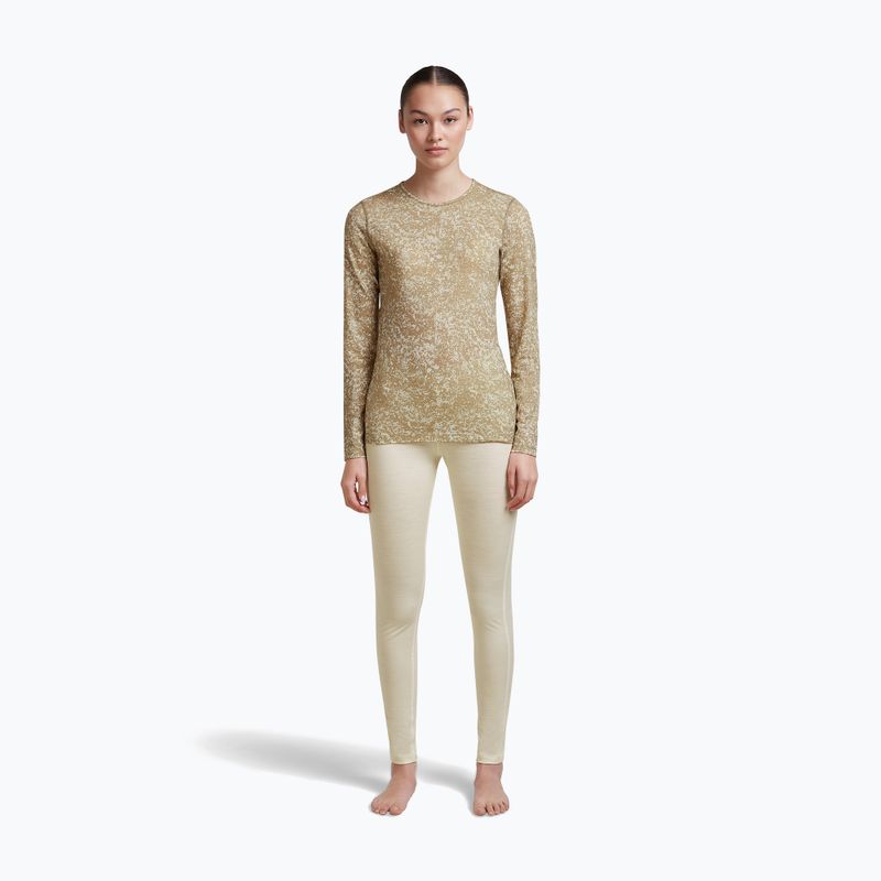 Dámské tričko Longsleeve icebreaker Merino 200 Oasis Crewe Moss Bloom cumin/undyed/aop 4