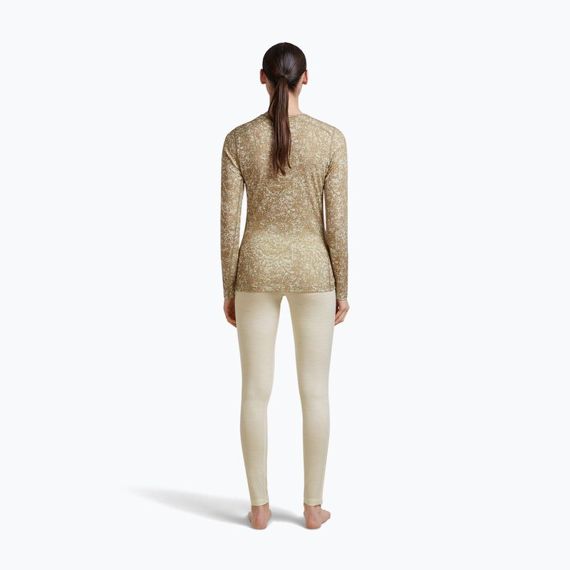 Dámské tričko Longsleeve icebreaker Merino 200 Oasis Crewe Moss Bloom cumin/undyed/aop 5