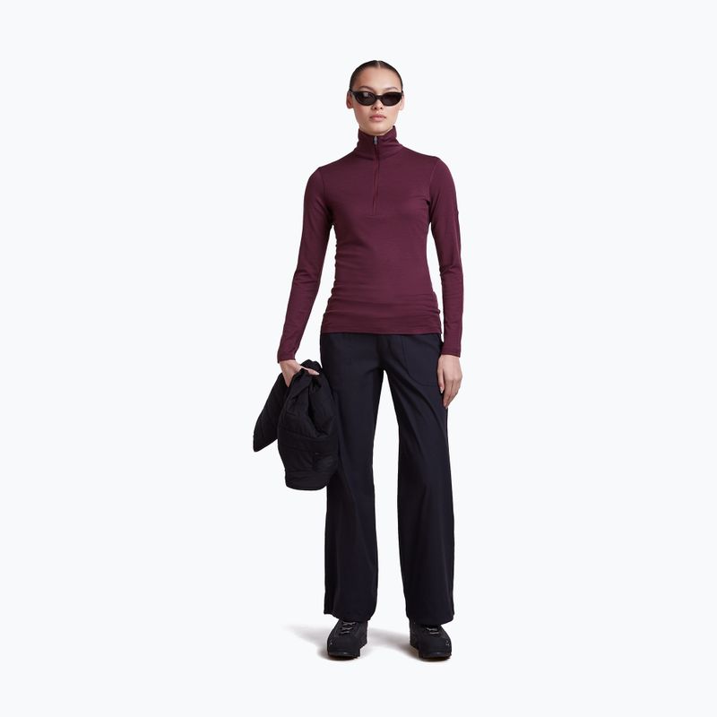 Dámská termo mikina Icebreaker 200 Oasis LS Half Zip dark berry 2