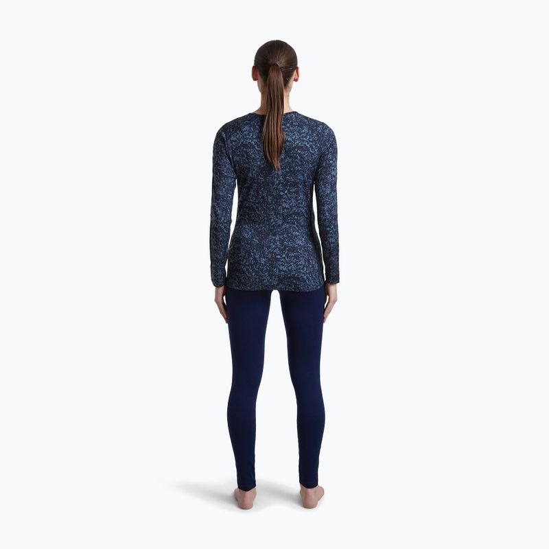 Dámské tričko Longsleeve icebreaker Merino 200 Oasis Crewe Moss Bloom navy/dawn/aop 4