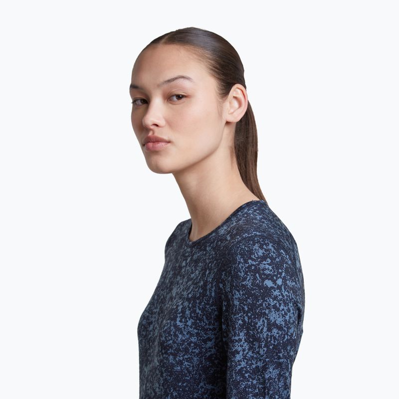 Dámské tričko Longsleeve icebreaker Merino 200 Oasis Crewe Moss Bloom navy/dawn/aop 6