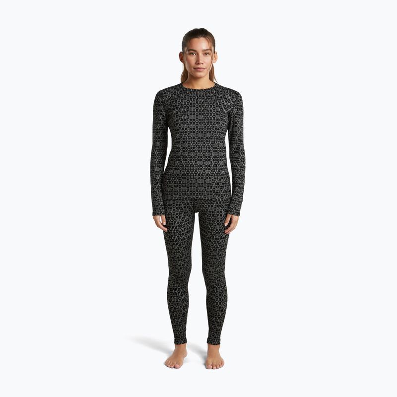 Dámská termo mikina Icebreaker Merino 260 Tech Vertex Crewe Black/Snow 2