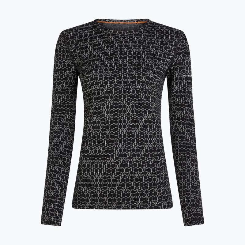 Dámská termo mikina Icebreaker Merino 260 Tech Vertex Crewe Black/Snow 5