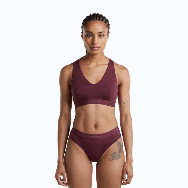 Termoaktivní sportovní podprsenka icebreaker Merino 125 Cool-Lite Sprite Racerback dark berry 2