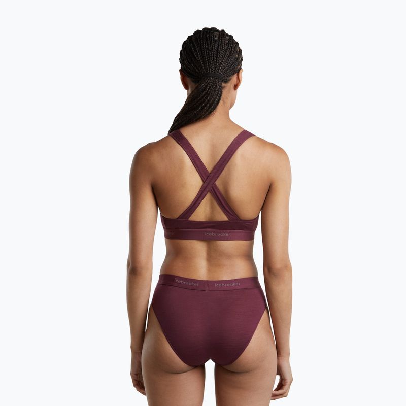 Termoaktivní sportovní podprsenka icebreaker Merino 125 Cool-Lite Sprite Racerback dark berry 4