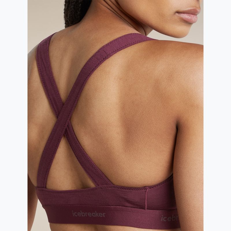 Termoaktivní sportovní podprsenka icebreaker Merino 125 Cool-Lite Sprite Racerback dark berry 6