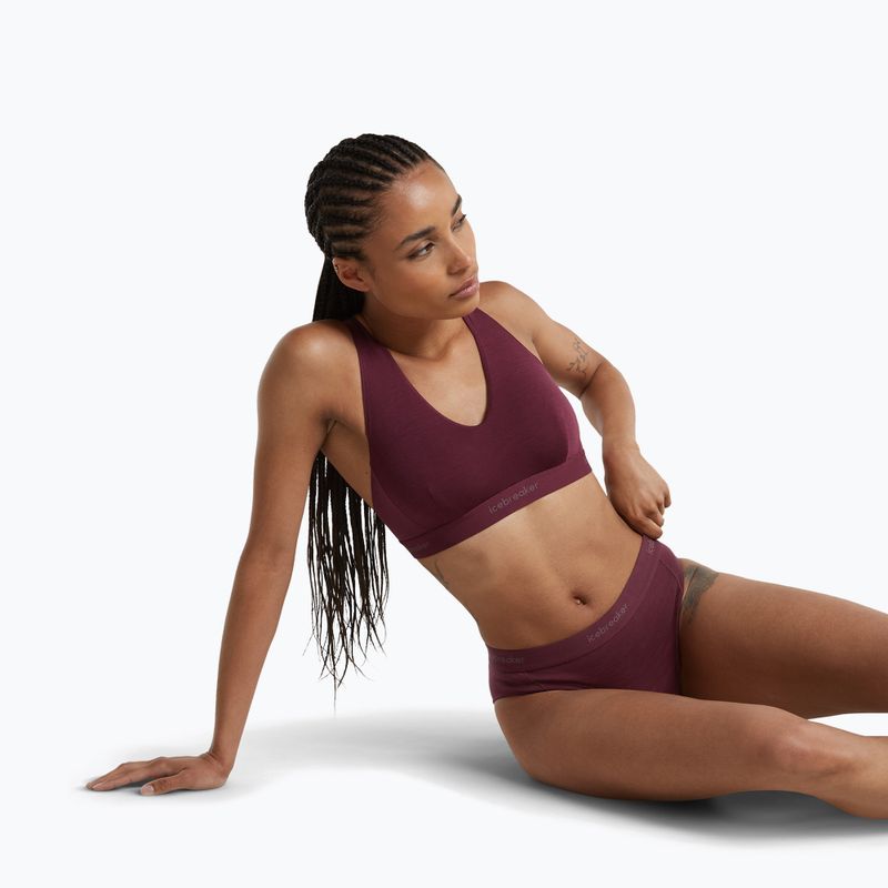 Dámské spodní termo prádlo Icebreaker Merino 125 Cool-Lite Sprite Hipster dark berry 5