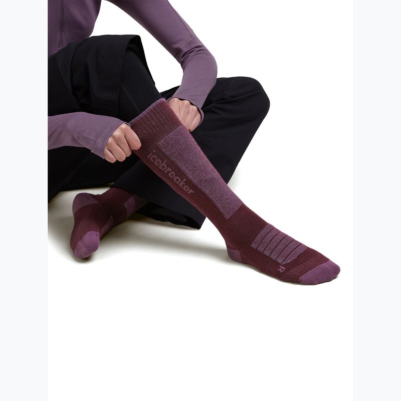 Dámské lyžařské ponožky Icebreaker Merino Ski+ Ultralight OTC berry/grey plum/zinc blue 4