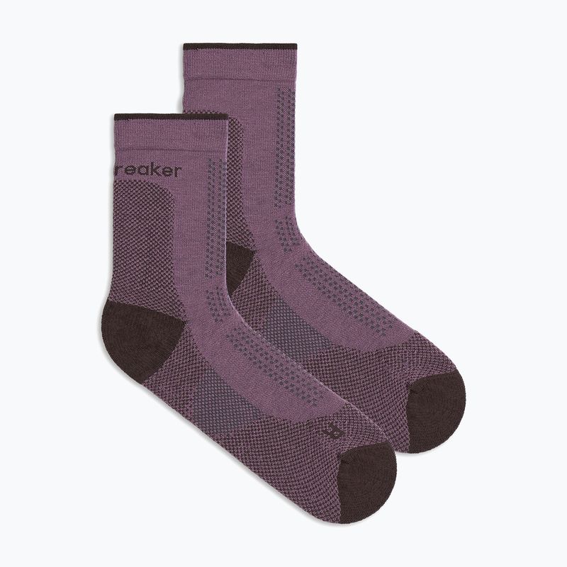 Dámské ponožky Icebreaker Merino Hike+ Ultralight Quarter grey plum/bittersweet
