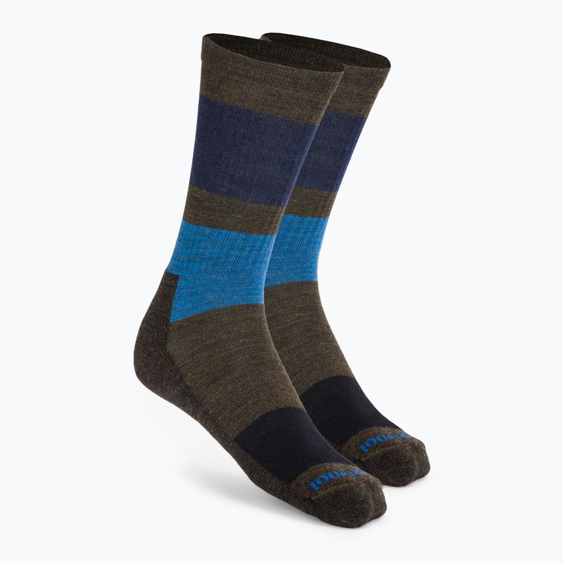 Smartwool Everyday Blocked Stripe Crew zeleno-modré trekové ponožky SW001940D11