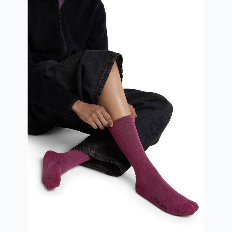 Dámské ponožky Icebreaker Merino Lifestyle Light Crew dark berry 4