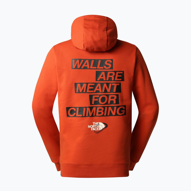 Pánská trekingová mikina The North Face Outdoor Graphic Hoodie Light orange NF0A827ILV41 2