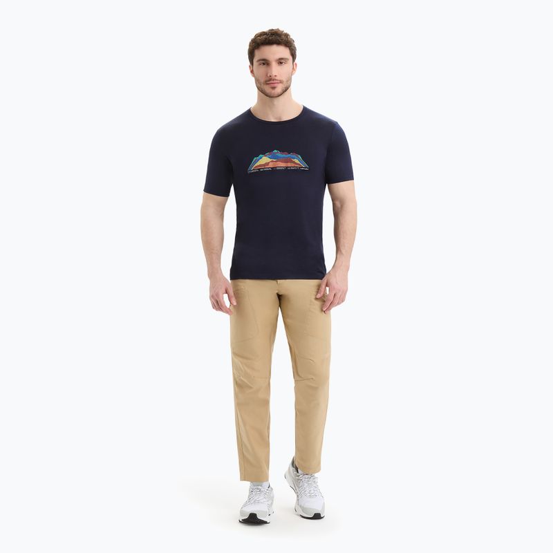 Pánské termo tričko Icebreaker Tech Lite II 7 Mountain Tops navy blue IB0A56VE4011 5