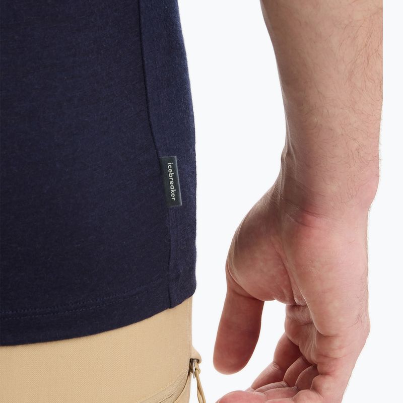 Pánské termo tričko Icebreaker Tech Lite II 7 Mountain Tops navy blue IB0A56VE4011 4