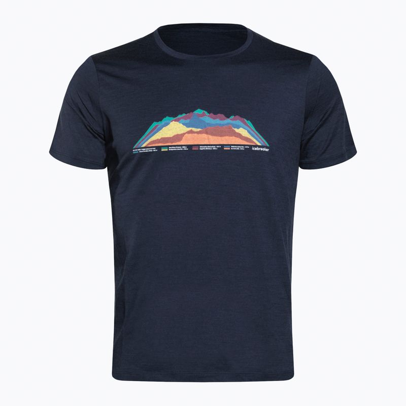 Pánské termo tričko Icebreaker Tech Lite II 7 Mountain Tops navy blue IB0A56VE4011 6