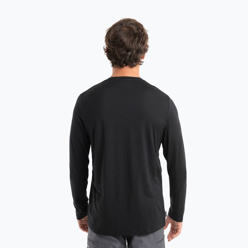 Pánská termoakční mikina icebreaker Merino 150 Tech Lite II Tee Alps 3D black 2