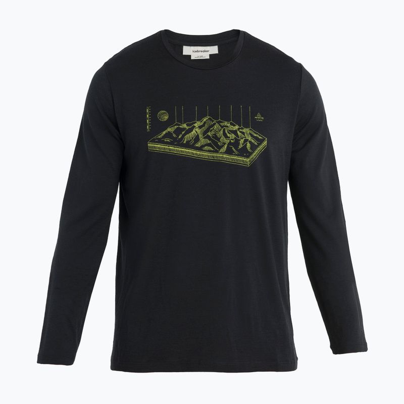 Pánská termoakční mikina icebreaker Merino 150 Tech Lite II Tee Alps 3D black 5