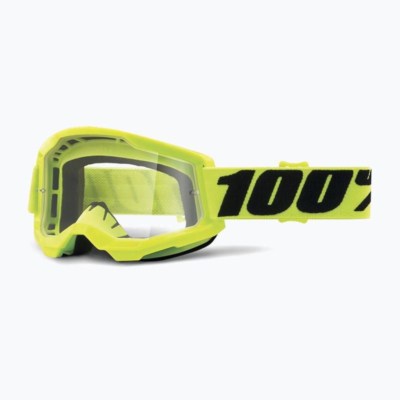 100% Strata 2 fluo yellow/clear cyklistické brýle