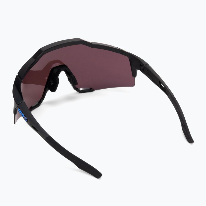 100% Speedcraft matně černé/hyper modré vícevrstvé zrcadlové cyklistické brýle 60007-00004 3