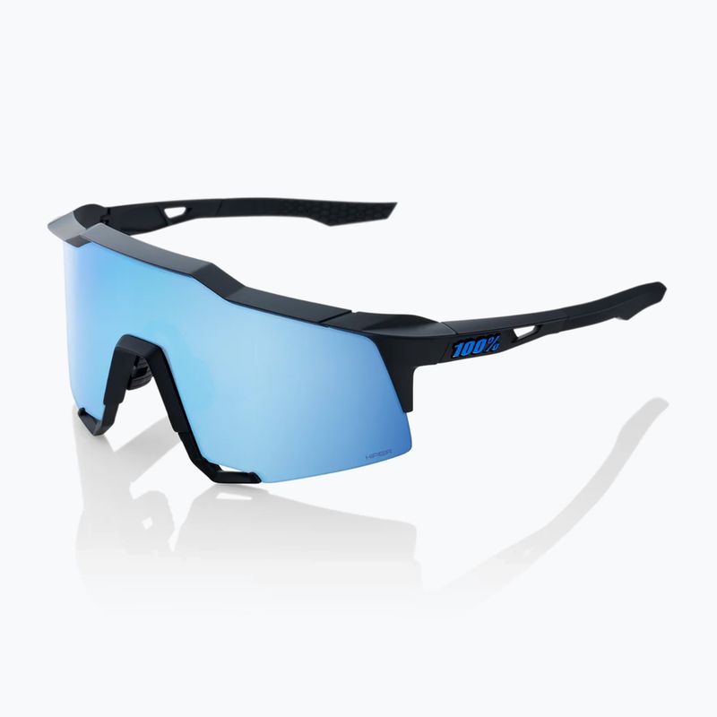 100% Speedcraft matně černé/hyper modré vícevrstvé zrcadlové cyklistické brýle 60007-00004 7