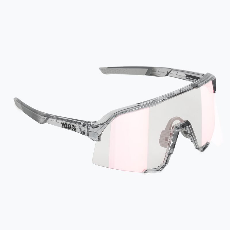 Sluneční brýle 100% S3 polished translucent grey/rose gold mirror photochrom