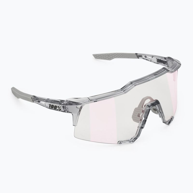 Sluneční brýle 100% Speedcraft polished translucent grey/rose gold mirror photochrom