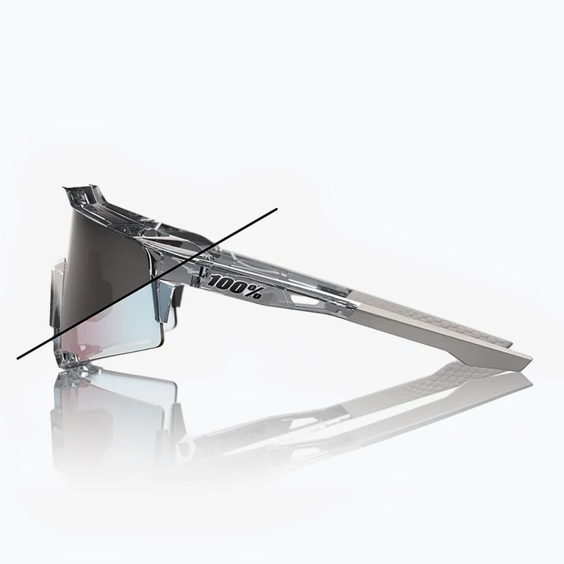 Sluneční brýle 100% Speedcraft polished translucent grey/rose gold mirror photochrom 3