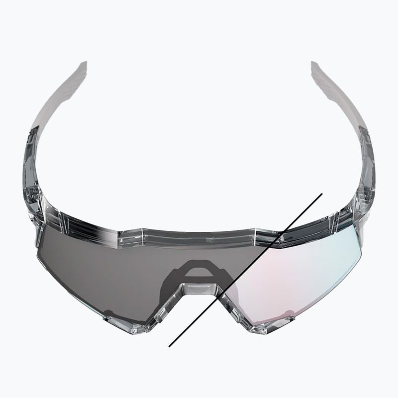 Sluneční brýle 100% Speedcraft polished translucent grey/rose gold mirror photochrom 4
