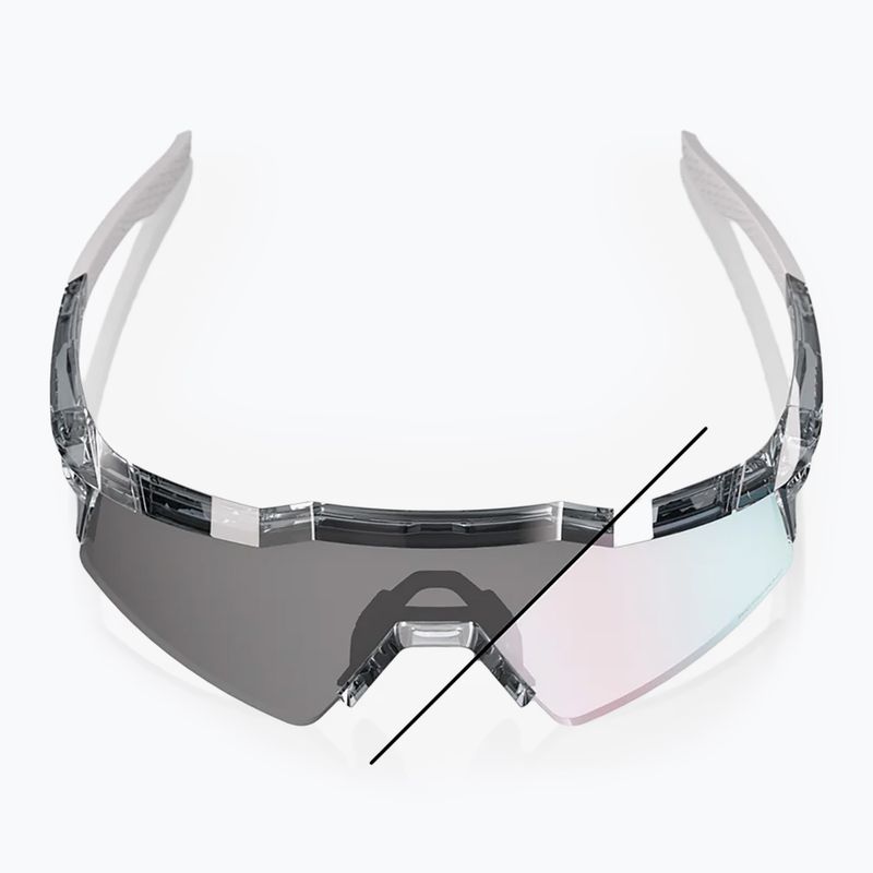 Sluneční brýle 100% Speedcraft SL polished translucent grey/rose gold mirr photochr 10