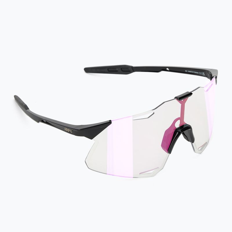 Sluneční brýle 100% Hypercraft gloss black/photochromic purple mirror
