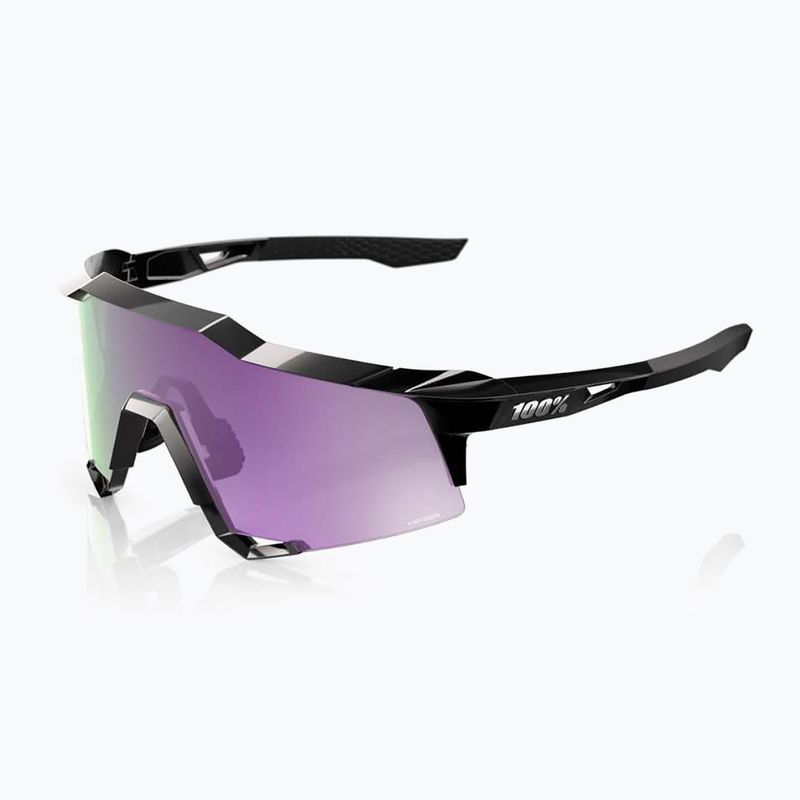 Sluneční brýle 100% Speedcraft polished black/hiper polarized lavender mirror