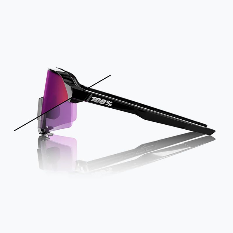Sluneční brýle 100% S3 LE gloss black/purple flash mirror photochromic 2
