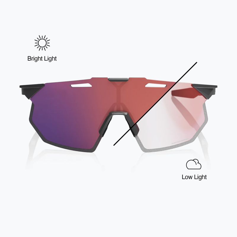 Sluneční brýle 100% Hypercraft SQ gloss light grey/rose gold mirror photochromic 4