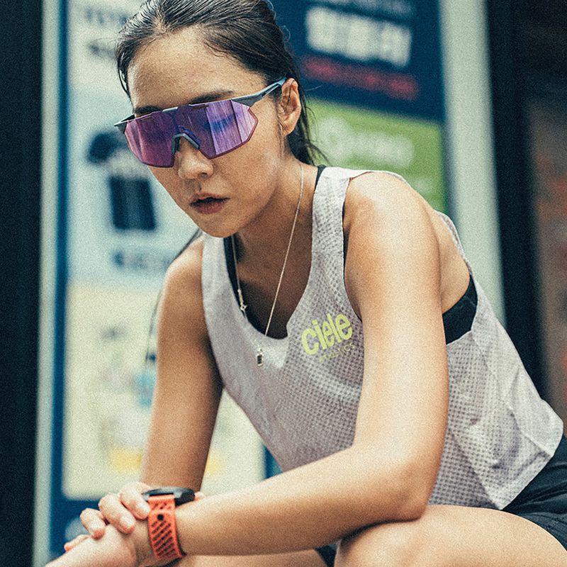 Sluneční brýle 100% Hypercraft SQ satin storm metallic/purple mirror 6