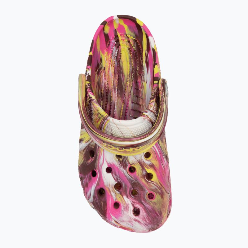 Nazouváky Crocs Classic Marbled Clog electric pink/multi 7