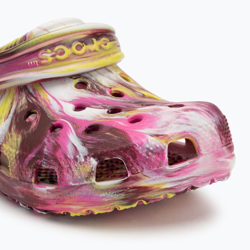 Nazouváky Crocs Classic Marbled Clog electric pink/multi 8