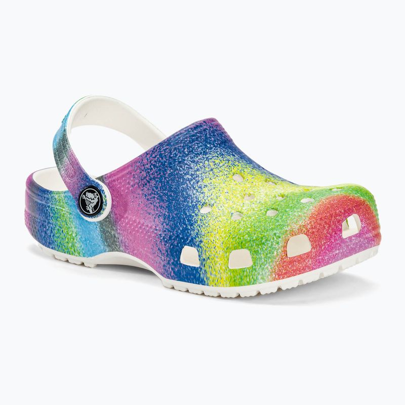 Dětské nazouváky   Crocs Classic Spray Dye white/multi 2
