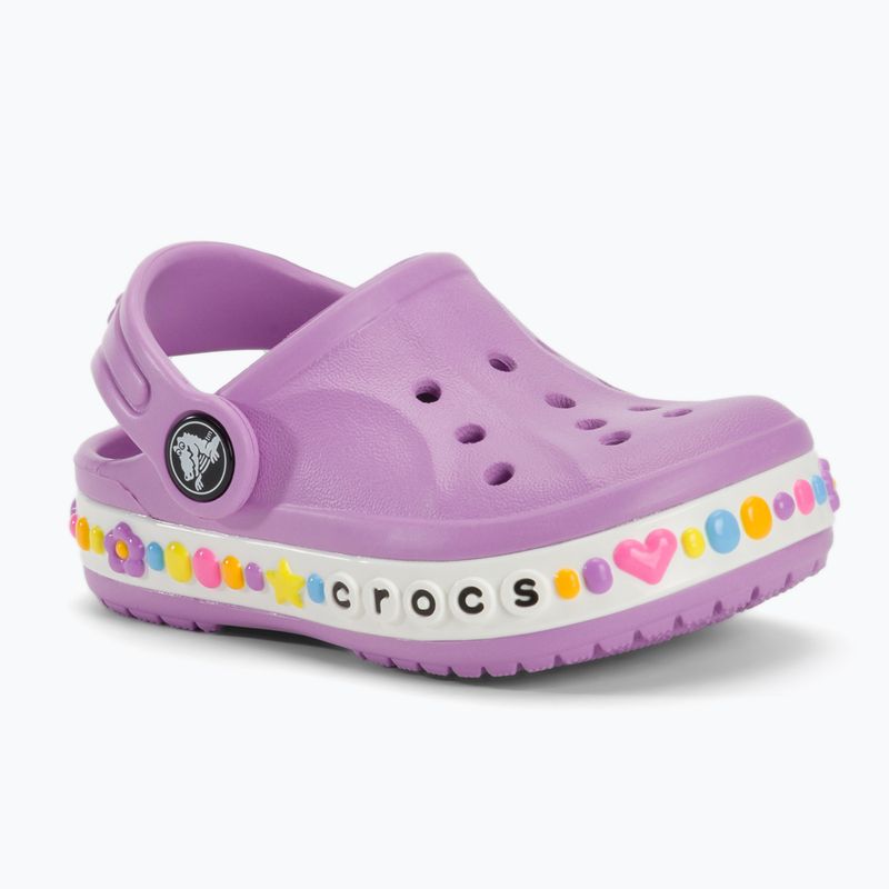 Dětské nazouváky  Crocs Bayaband Charm Band Clog Toddler orchid