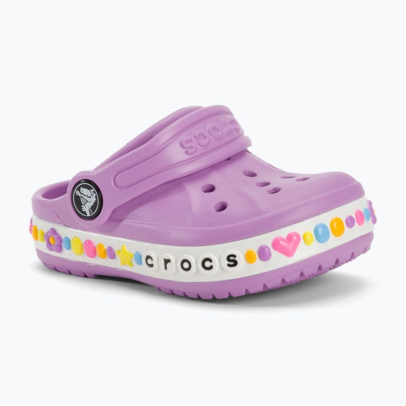 Dětské nazouváky  Crocs Bayaband Charm Band Clog Toddler orchid 2