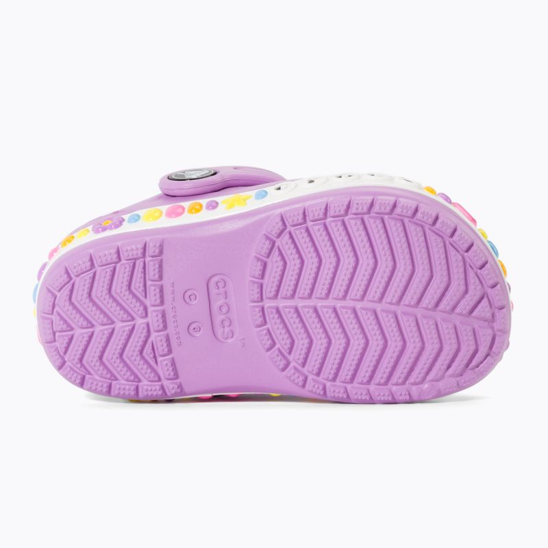 Dětské nazouváky  Crocs Bayaband Charm Band Clog Toddler orchid 5