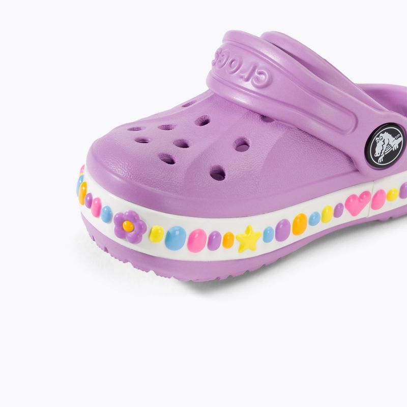 Dětské nazouváky  Crocs Bayaband Charm Band Clog Toddler orchid 8