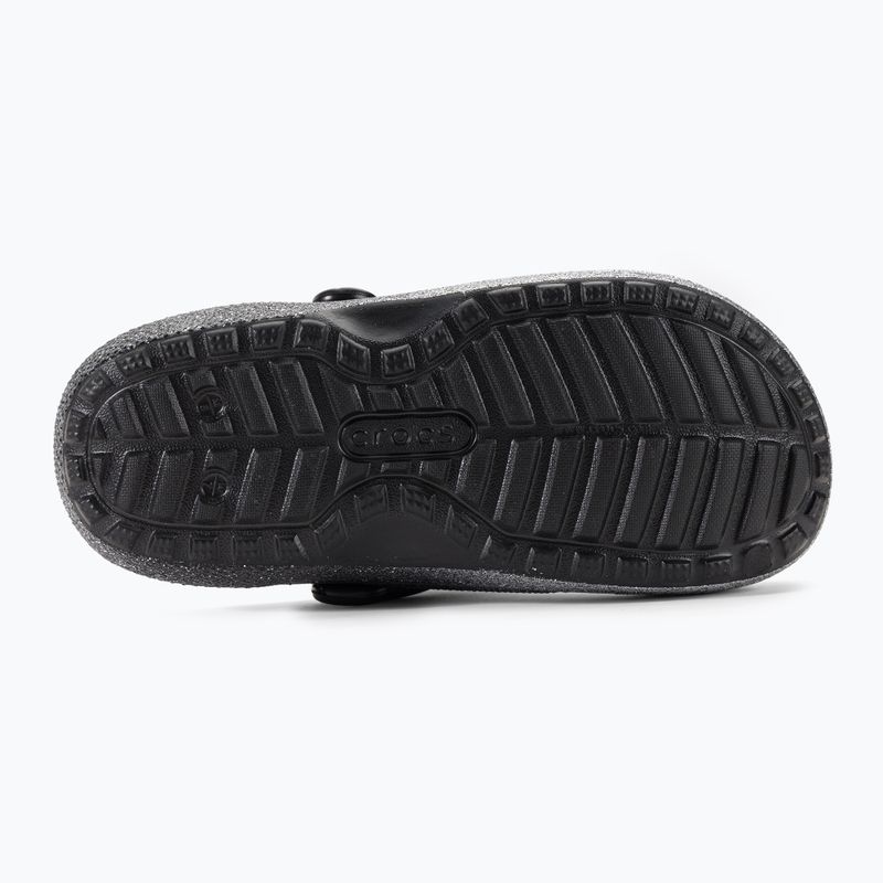Žabky Crocs Classic Glitter Lined Clog black/silver 6