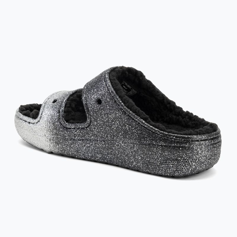Nazouváky Crocs Classic Cozzzy Glitter Sandal black/silver 3