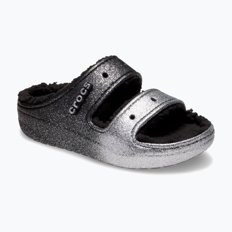 Nazouváky Crocs Classic Cozzzy Glitter Sandal black/silver