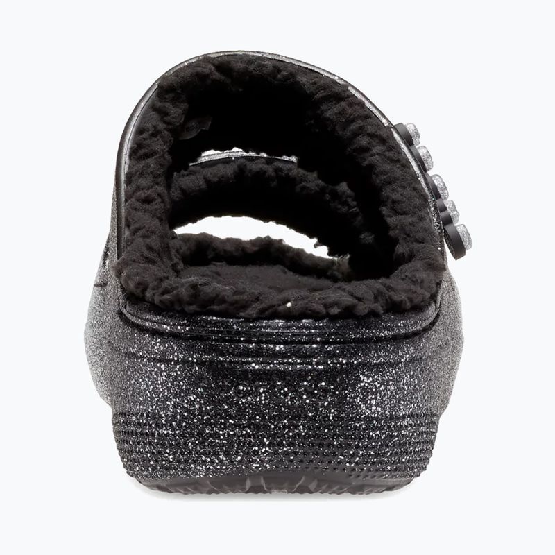 Nazouváky Crocs Classic Cozzzy Glitter Sandal black/silver 4
